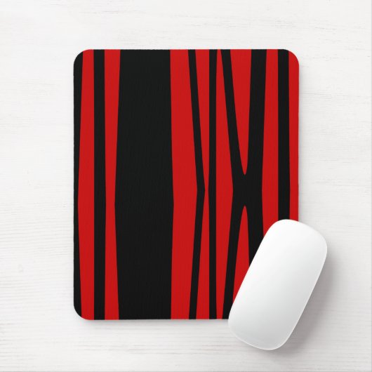 Mousepad, modern, schwarz, rot, abstrakt mousepad (Mit Mouse)