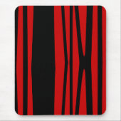 Mousepad, modern, schwarz, rot, abstrakt mousepad (Vorne)