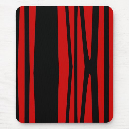 Mousepad, modern, schwarz, rot, abstrakt mousepad (Vorne)