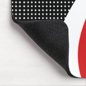 Mousepad, modern, schwarz, rot, weiß, abstrakt, Pu Mousepad (Ecke)