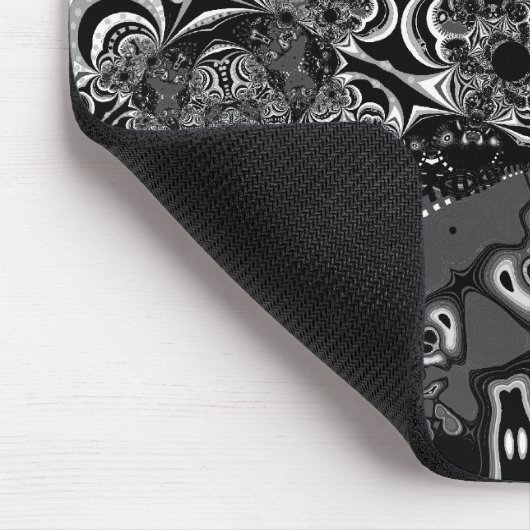 Mousepad Moderne Kunst Schwarz-weiß (Ecke)