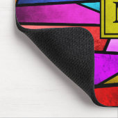 Mousepad Monogram, farblich fixiert (Ecke)