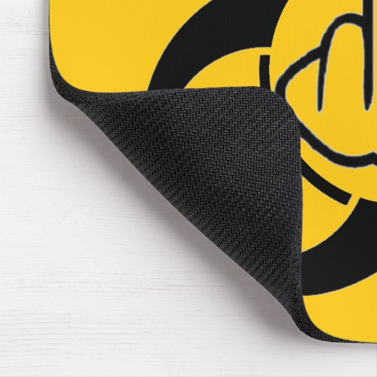 Mousepad Monsanto Bio Hazard Gedreht (Ecke)
