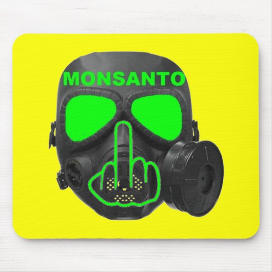 Mousepad Monsanto Gasmaske Gedreht (Vorne)