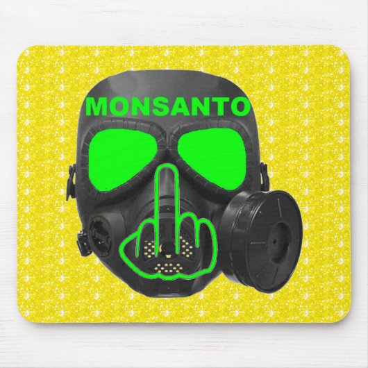 Mousepad Monsanto Gasmaske Gedreht (Vorne)