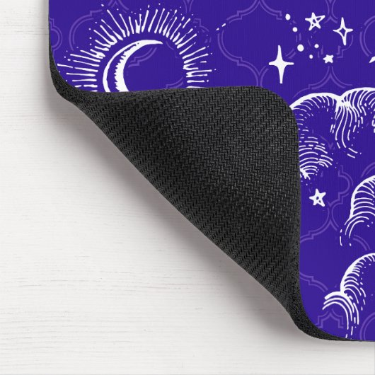 Mousepad "Moon and Stars" (blau) (Ecke)