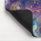 Mousepad "Moon and Stars" (Goldfarben) (Ecke)