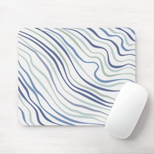 Mousepad Mousepad (Mousepad) mit moderner Wavy Blu (Mit Mouse)