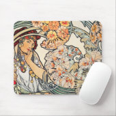 Mousepad: Mucha - Blume Mousepad (Mit Mouse)