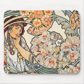 Mousepad: Mucha - Blume Mousepad