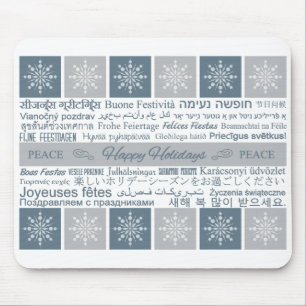 Mousepad Multilingual Happy Holidays