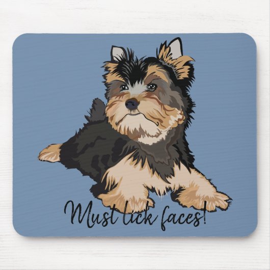 Mousepad muss Gesichtsausdruck/Terrier-Welpe haben (Vorne)