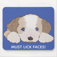 Mousepad muss Gesichtszüge/Furry Baby lecken