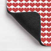 Mousepad, Muster für Niedliche rote Herzen Mousepad (Ecke)