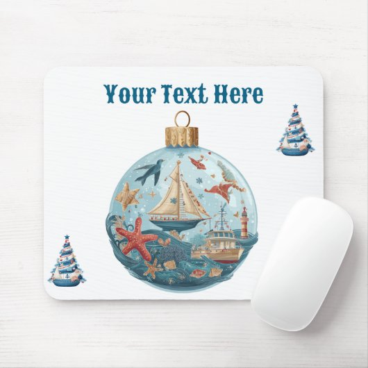 Mousepad Nautical Christmas (Mit Mouse)