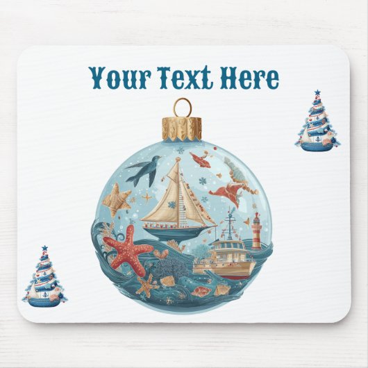 Mousepad Nautical Christmas (Vorne)