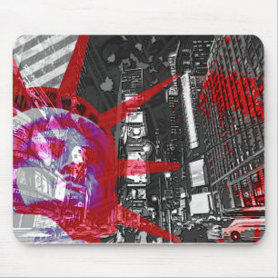 Mousepad New York benutzte Statue rote Freiheit