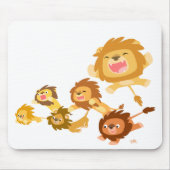 Mousepad niedlich Cartoon Lions (Vorne)