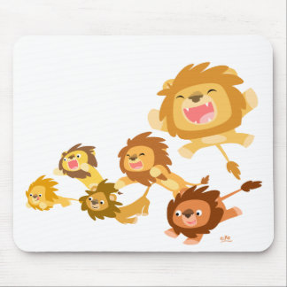 Mousepad niedlich Cartoon Lions