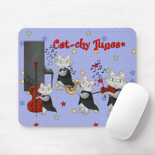 Mousepad Niedlich Cats Music Cat Band (Mit Mouse)