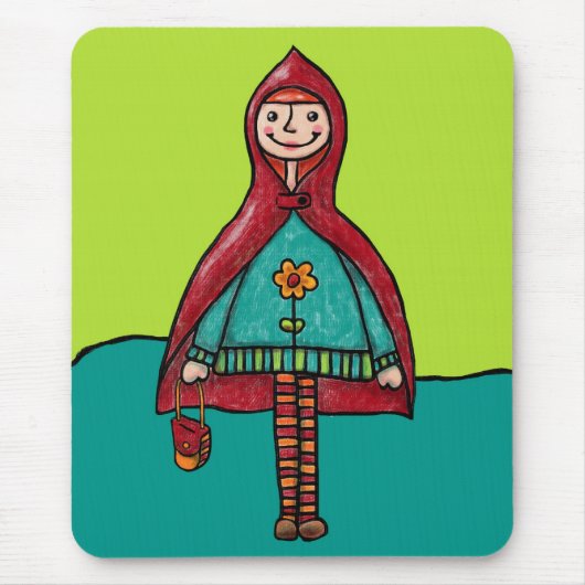 Mousepad, Niedlicher kleiner Rotkäppchen Mousepad (Vorne)