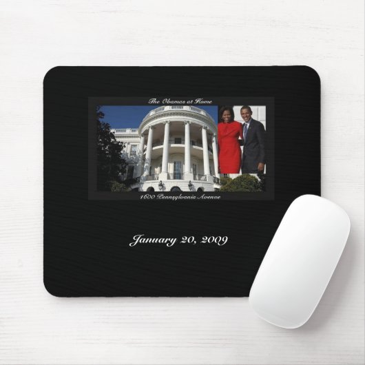 Mousepad Obama Schwarzes 1600 (Mit Mouse)