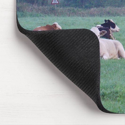 Mousepad oder Mousemat - Kühe in Farbe (Ecke)