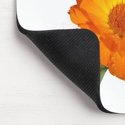 Mousepad - Orange-Blume auf Stem (Ecke)