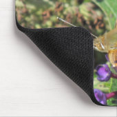 Mousepad - Orange Butterfly auf Lila Blume (Ecke)