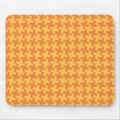 Mousepad, Orange Dogstooth Karo Muster Mousepad (Vorne)