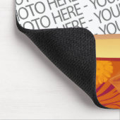Mousepad Orange Gelbe Blumen (Ecke)
