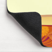 Mousepad Orange Gelbe Blumen (Ecke)