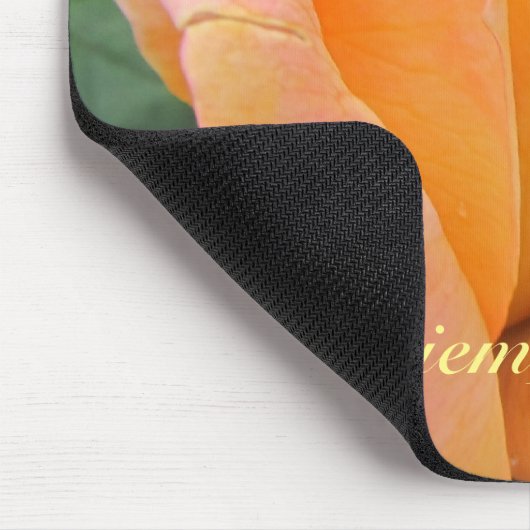 Mousepad--Orange Rose With Raindrops Mousepad (Ecke)