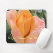 Mousepad--Orange Rose With Raindrops Mousepad (Mit Mouse)