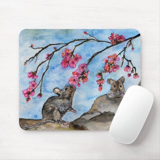 Mousepad Original Watercolor Design (Mit Mouse)