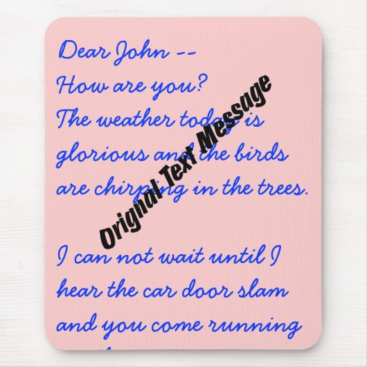 Mousepad - Originaltext (Vorne)