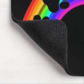 Mousepad-Paare auf einem Regenbogen Mousepad (Ecke)