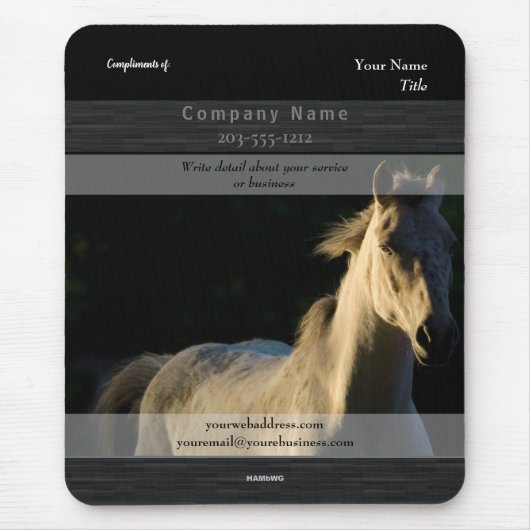Mousepad-Pferd zu Werbezwecken - HAMbyWG Mousepad (Vorne)