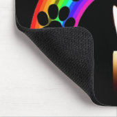 Mousepad Pfoten auf einem Regenbogen mit Kerze (Ecke)