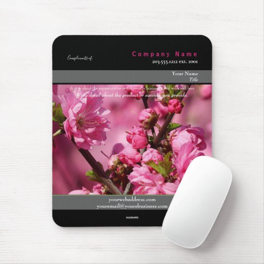 Mousepad Pink Cherry Tree Theme - HAMbyWG (Mit Mouse)