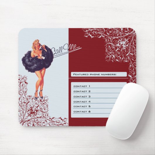 Mousepad - PinUp (Mit Mouse)