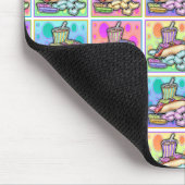 Mousepad - Pop Art Hot Dog mit Chips und einem Dri (Ecke)