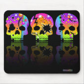 Mousepad - POP ART SKULLS (Vorne)
