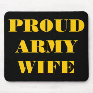 Mousepad Proud Army Ehefrau