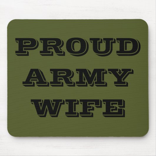Mousepad Proud Army Ehefrau (Vorne)