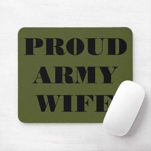 Mousepad Proud Army Ehefrau (Mit Mouse)