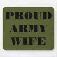 Mousepad Proud Army Ehefrau