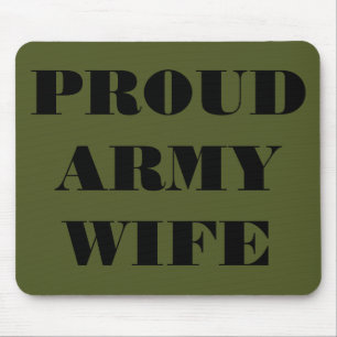 Mousepad Proud Army Ehefrau