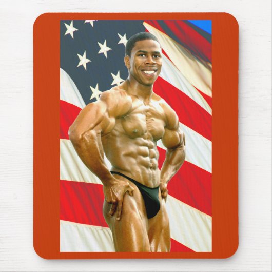 Mousepad, QFLAG, rote Grenze Mousepad (Vorne)