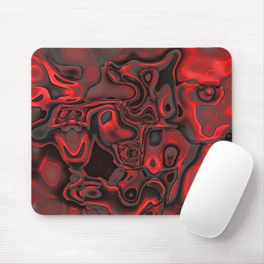 Mousepad Red Dominant Gemstone Pattern (Mit Mouse)